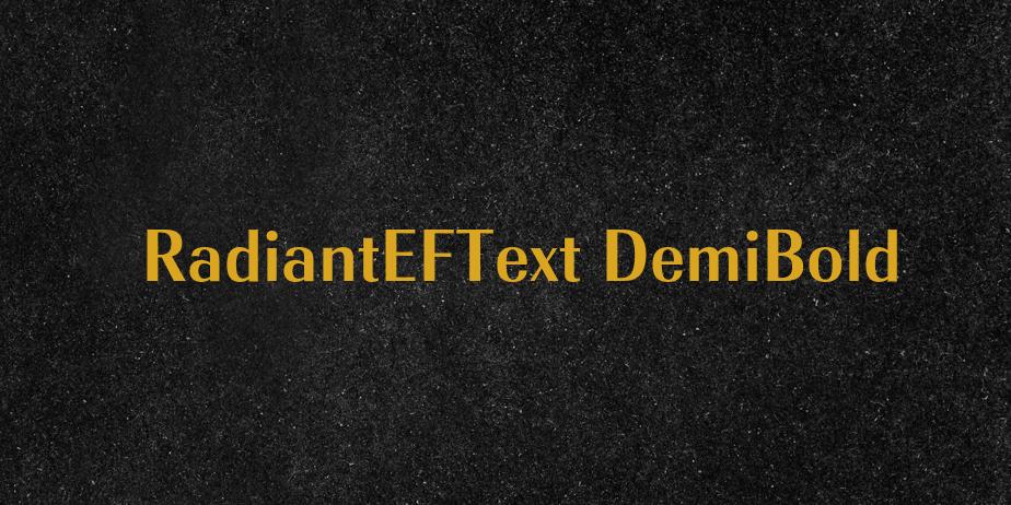 Fonte RadiantEFText DemiBold