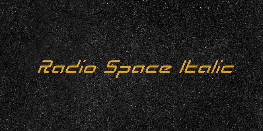 Fonte Radio Space Italic