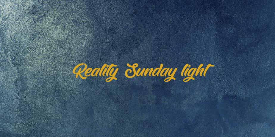 Fonte Reality Sunday light