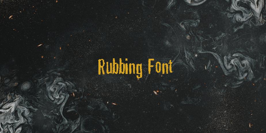 Fonte Rubbing Font