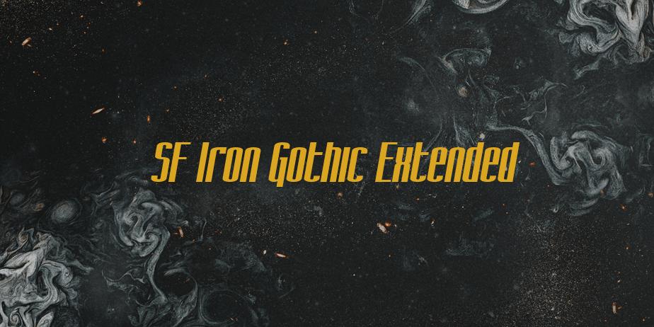 Fonte SF Iron Gothic Extended