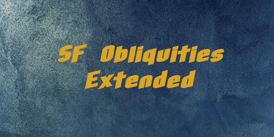 Fonte SF Obliquities Extended