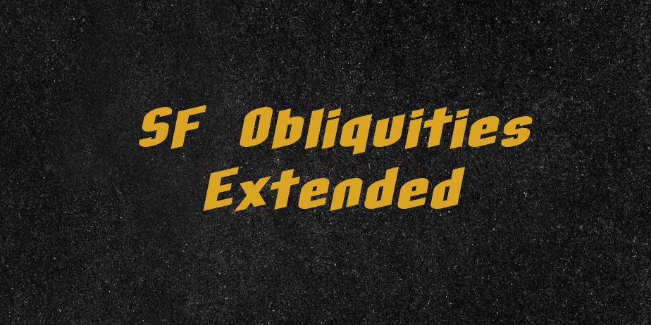 Fonte SF Obliquities Extended