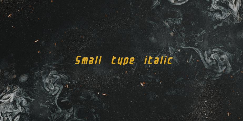 Fonte Small type italic