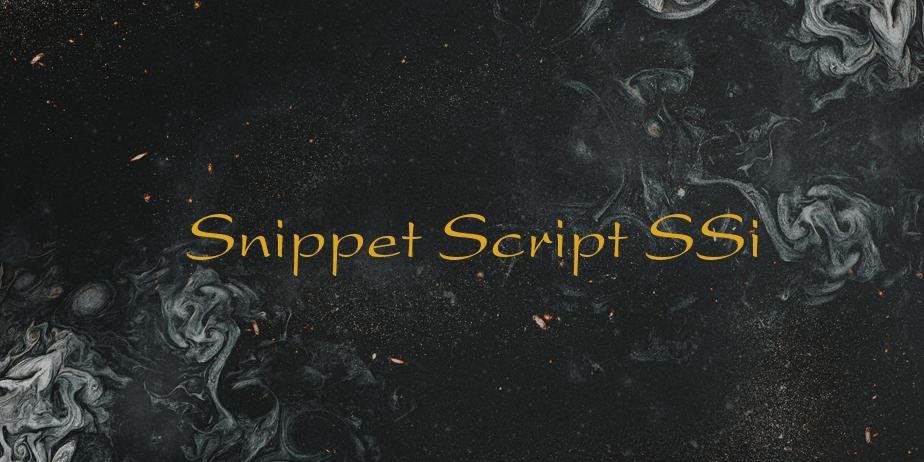 Fonte Snippet Script SSi