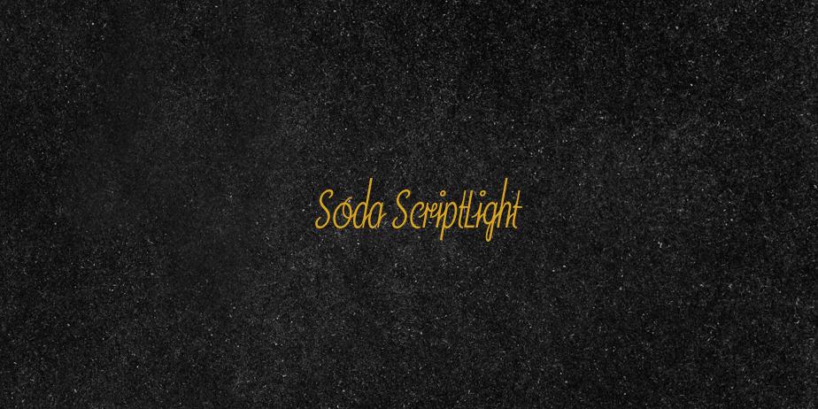 Fonte Soda ScriptLight