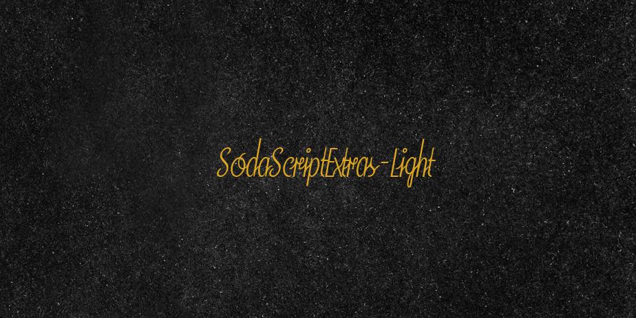 Fonte SodaScriptExtras-Light