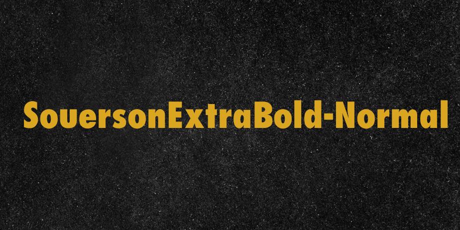 Fonte SouersonExtraBold-Normal