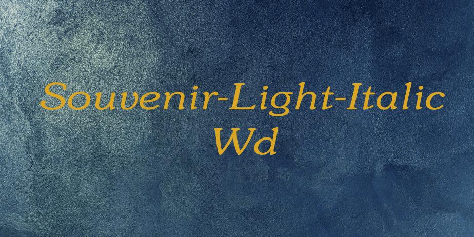 Fonte Souvenir-Light-Italic Wd