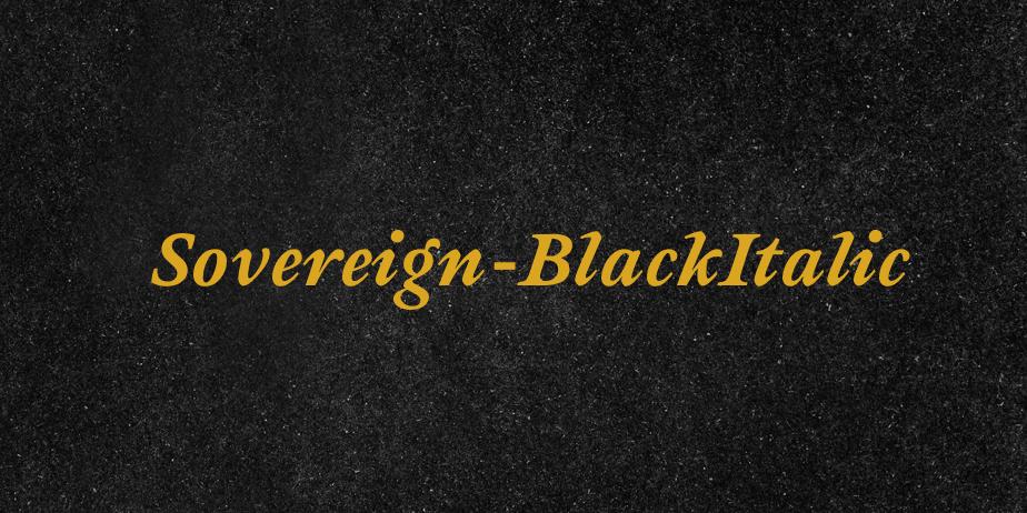 Fonte Sovereign-BlackItalic