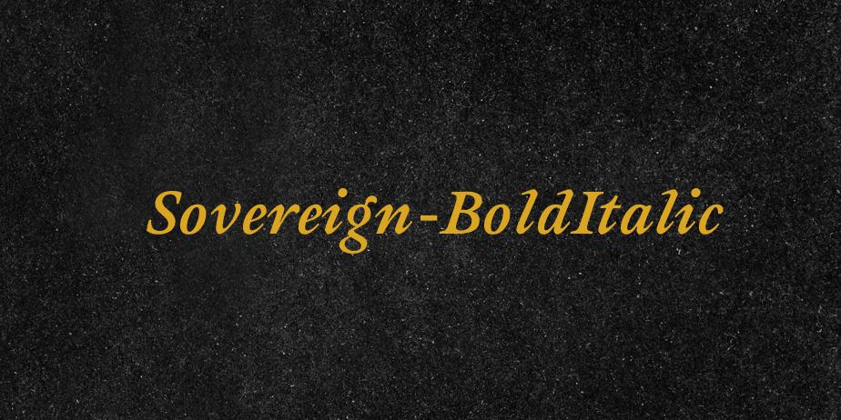 Fonte Sovereign-BoldItalic