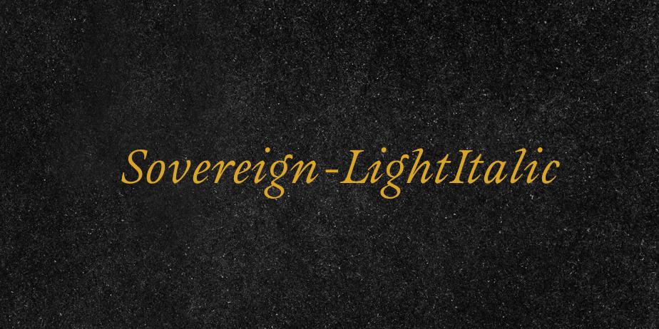 Fonte Sovereign-LightItalic