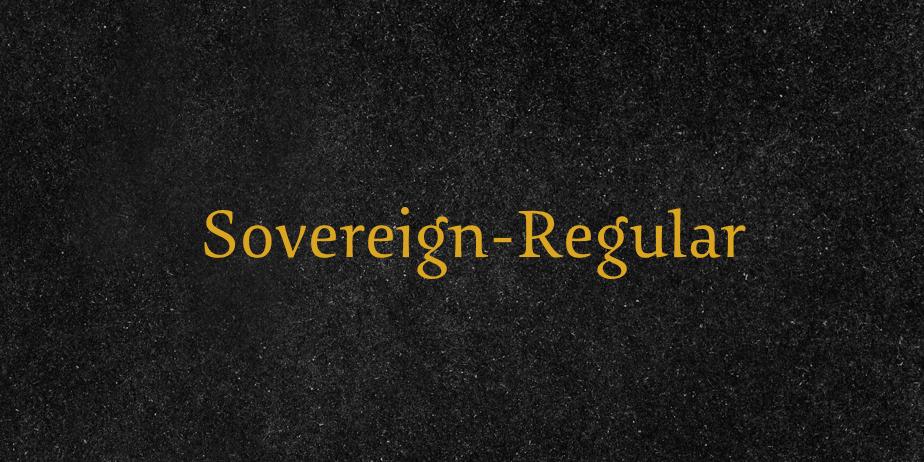 Fonte Sovereign-Regular