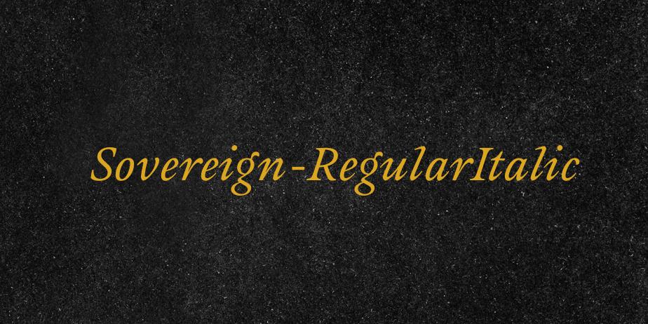 Fonte Sovereign-RegularItalic