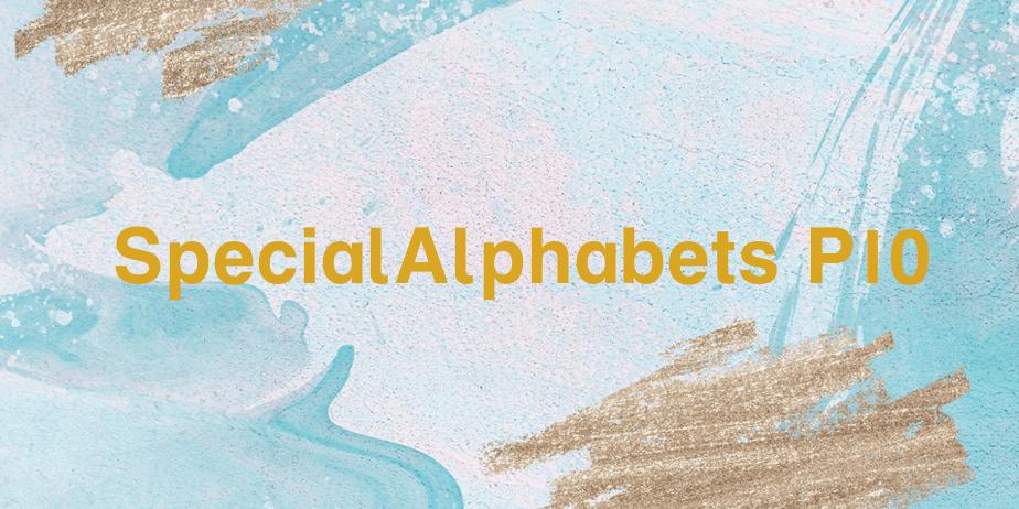 Fonte SpecialAlphabets P10