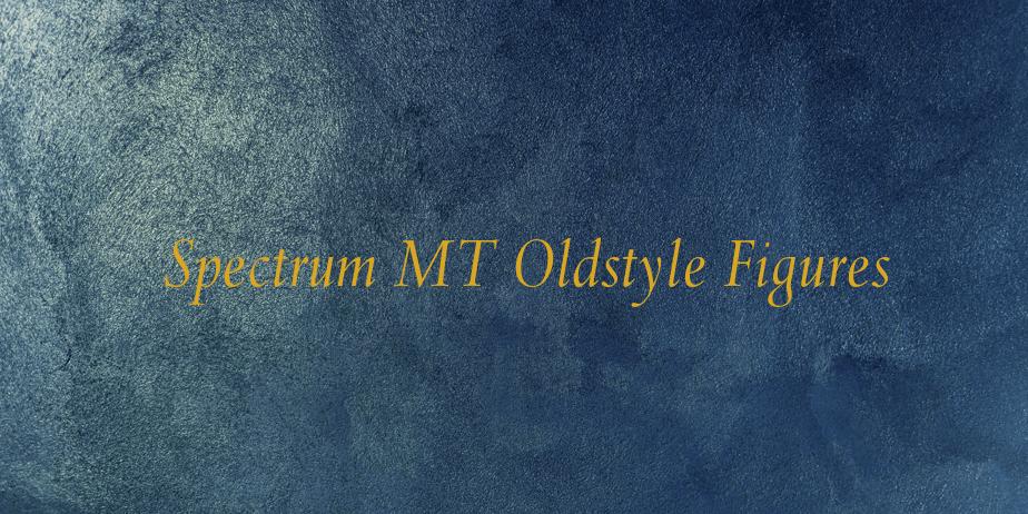 Fonte Spectrum MT Oldstyle Figures