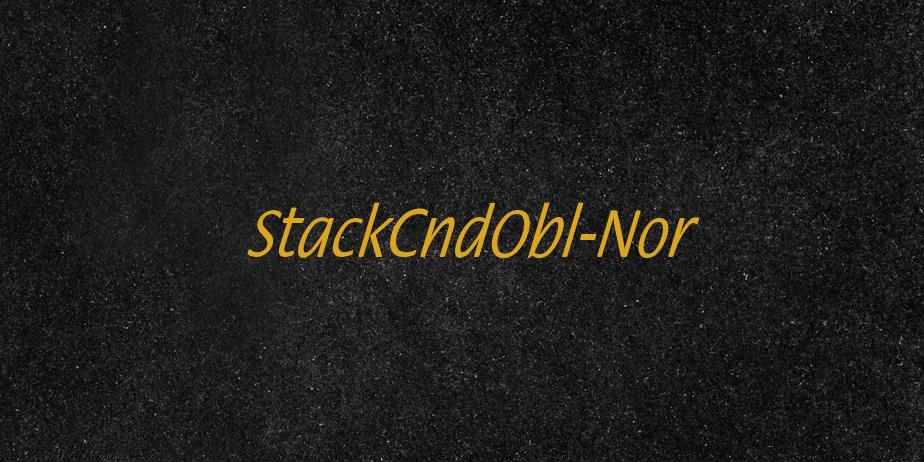 Fonte StackCndObl-Nor