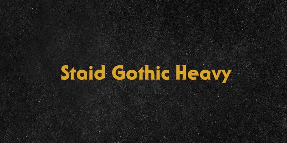 Fonte Staid Gothic Heavy