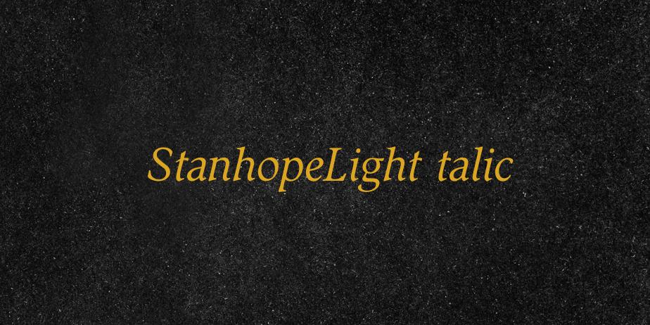 Fonte StanhopeLightItalic