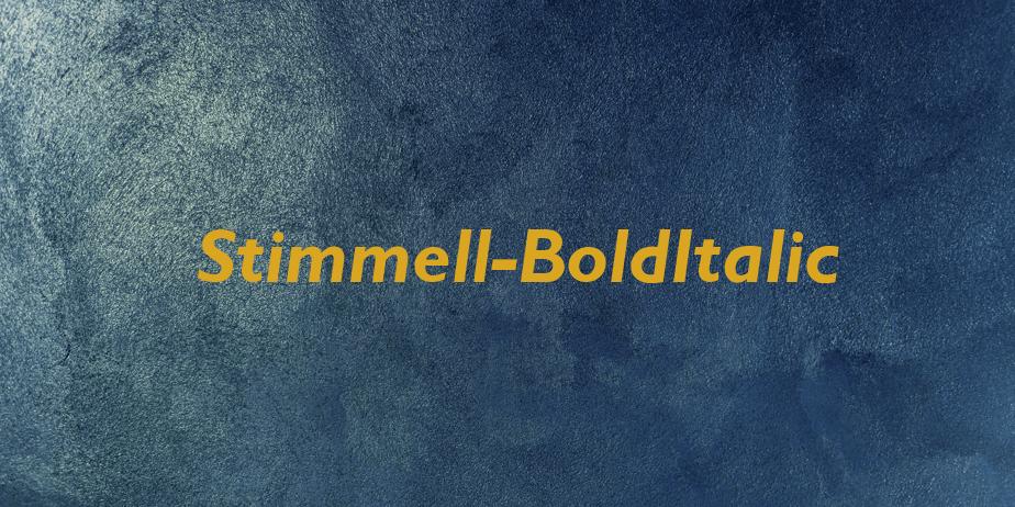 Fonte Stimmell-BoldItalic