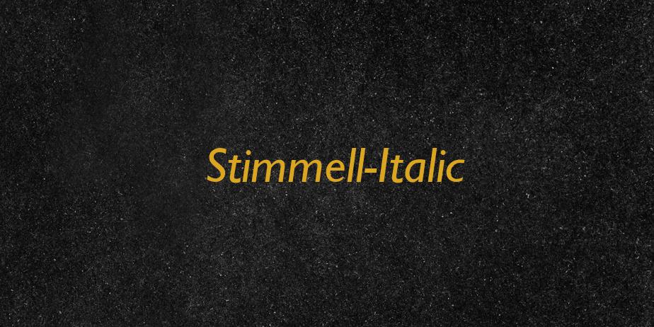 Fonte Stimmell-Italic