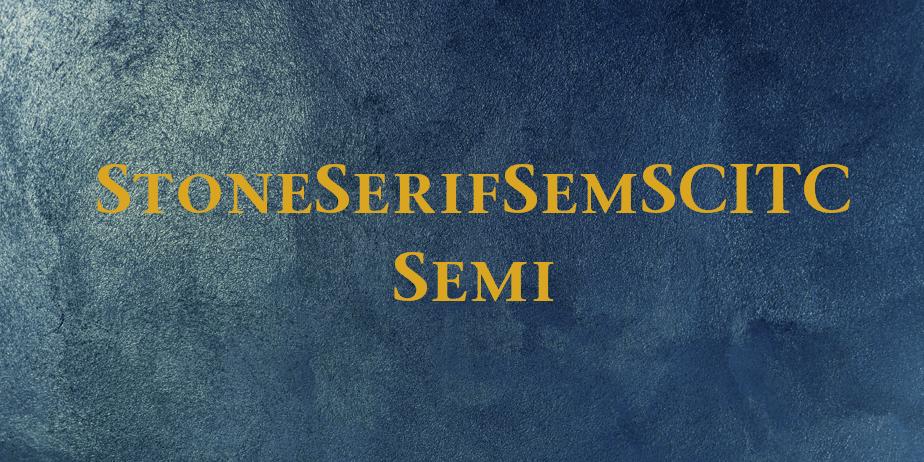 Fonte StoneSerifSemSCITC Semi