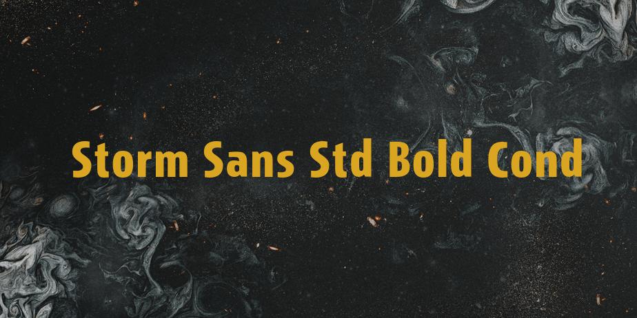 Fonte Storm Sans Std Bold Cond