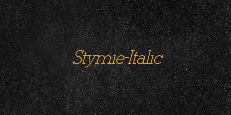 Fonte Stymie-Italic