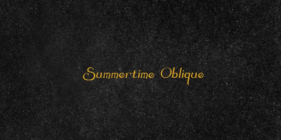 Fonte Summertime Oblique