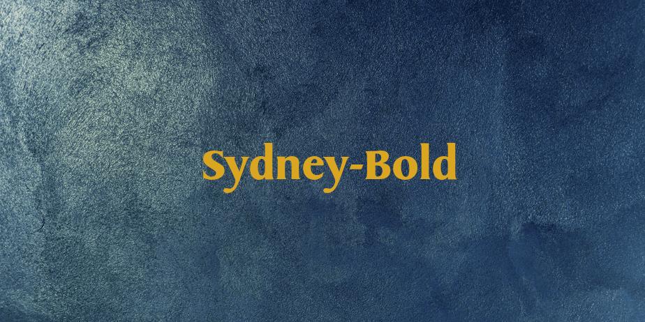 Fonte Sydney-Bold