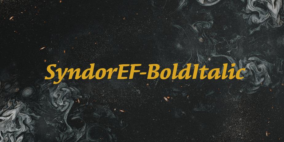 Fonte SyndorEF-BoldItalic