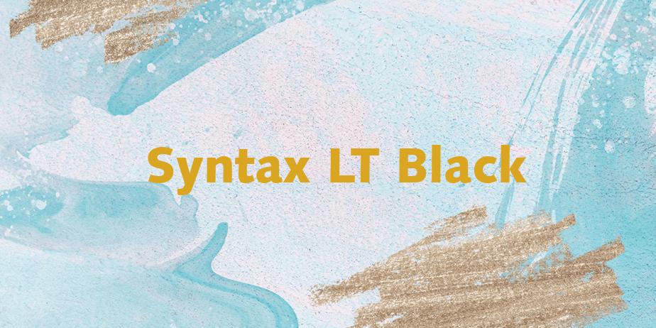 Fonte Syntax LT Black