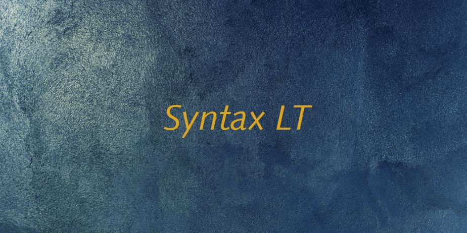 Fonte Syntax LT