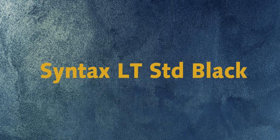 Fonte Syntax LT Std Black