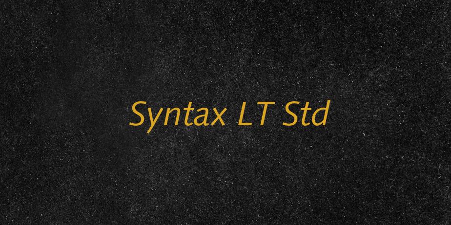 Fonte Syntax LT Std