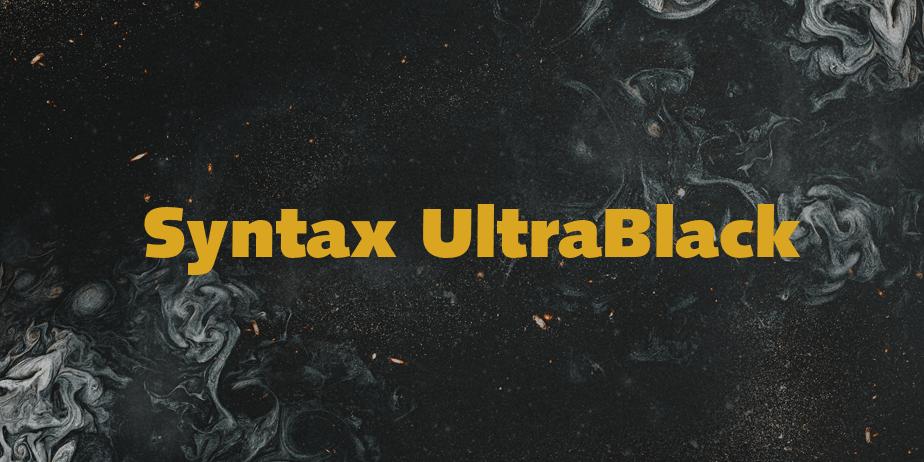 Fonte Syntax UltraBlack