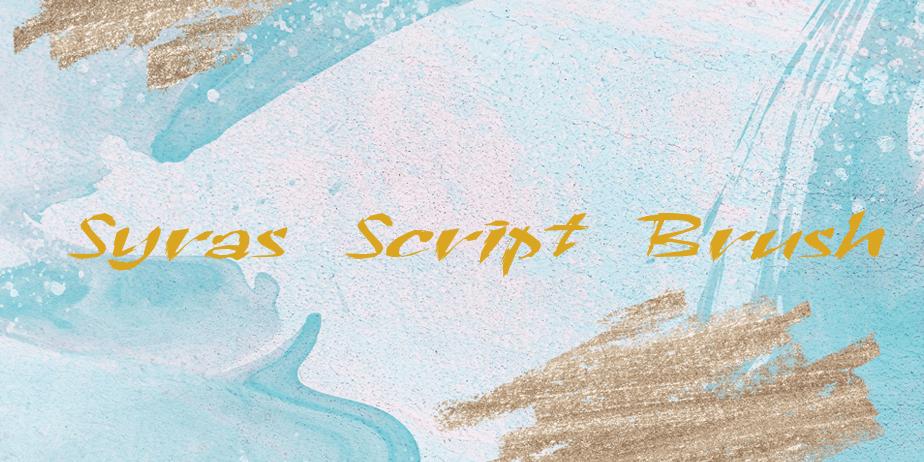 Fonte Syras Script Brush