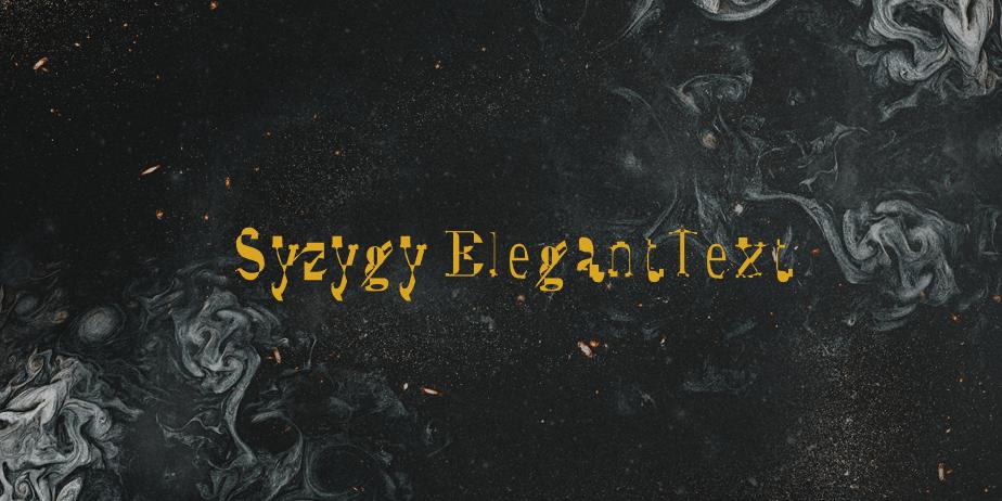 Fonte Syzygy ElegantText