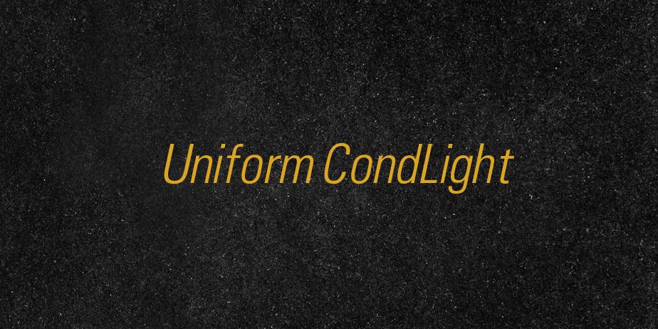 Fonte Uniform CondLight