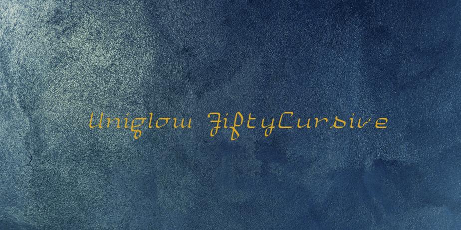 Fonte Uniglow FiftyCursive