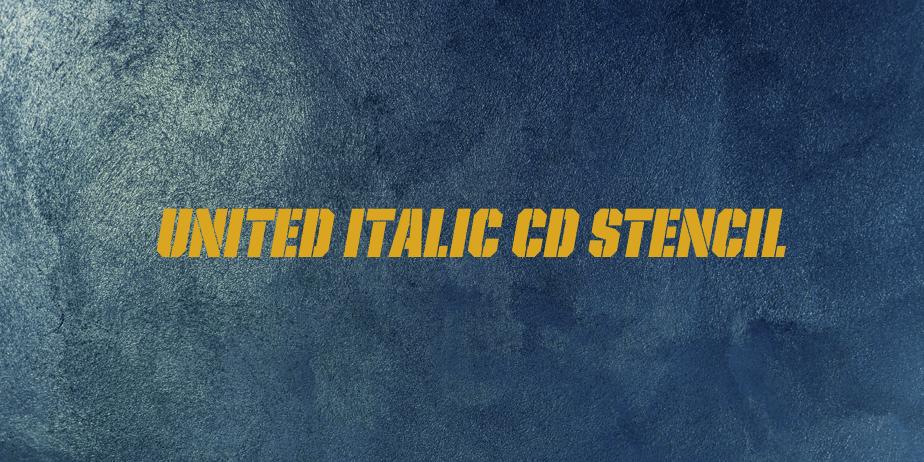 Fonte United Italic Cd Stencil