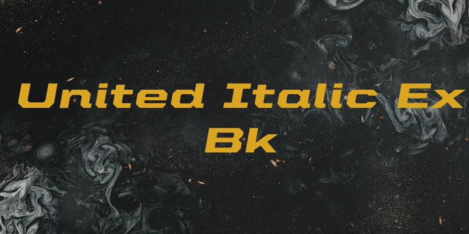 Fonte United Italic Ex Bk