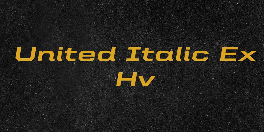 Fonte United Italic Ex Hv