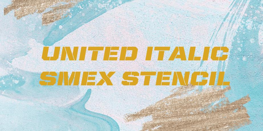 Fonte United Italic SmEx Stencil