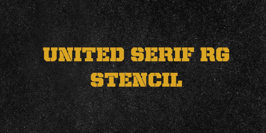 Fonte United Serif Rg Stencil