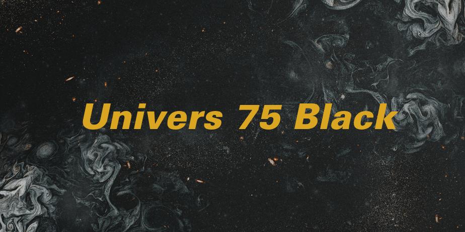 Fonte Univers 75 Black