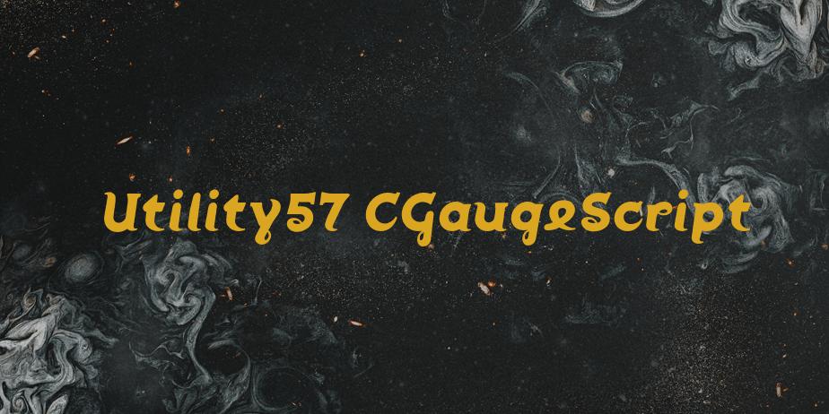 Fonte Utility57 CGaugeScript