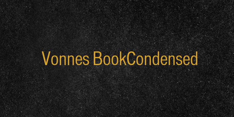 Fonte Vonnes BookCondensed