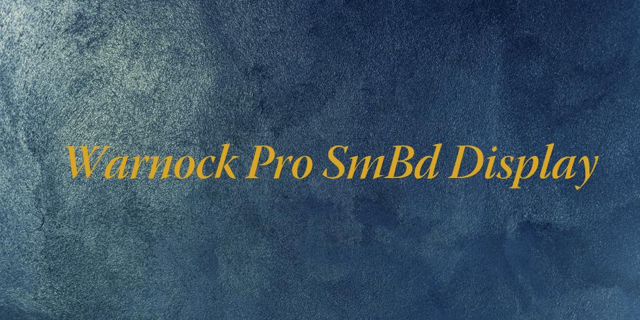 Fonte Warnock Pro SmBd Display