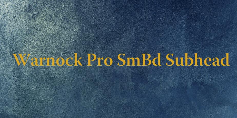 Fonte Warnock Pro SmBd Subhead